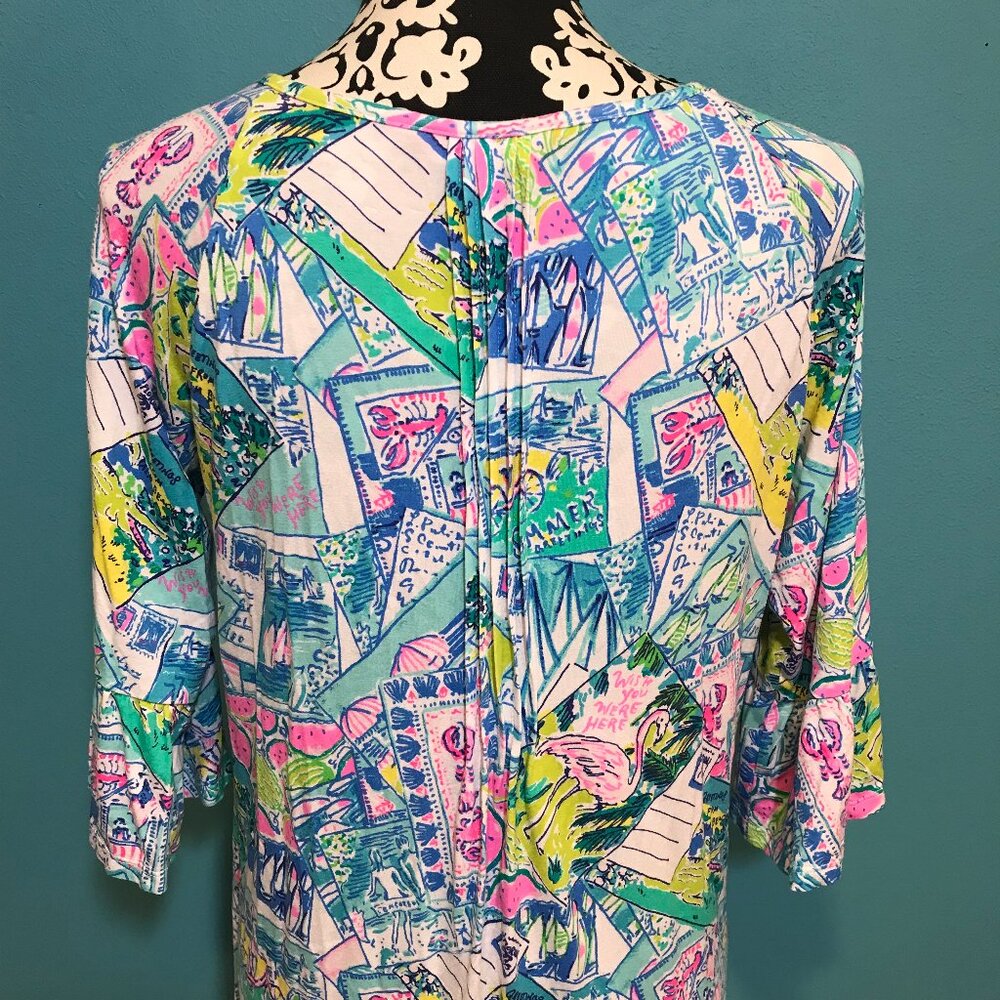 Lilly Pulitzer Wish You Were Here Crochet Print Woman's Dress Size Medium M 2020 - Picture 7 of 13